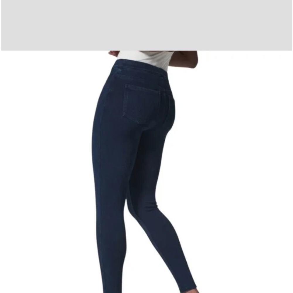 SPANX Blue Jeggings Stretch L - Picture 2 of 10